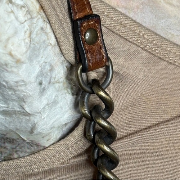Maxon Collection Pebbled Leather Crossbody Italy Distressed old world boho vibe - Picture 11 of 17